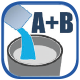 Two-component reactive grout